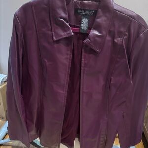 Dialogue Rich Plum Leather Jacket
